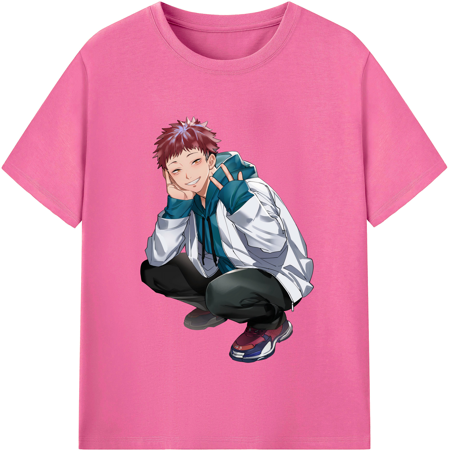 （画像用） 呪術廻戦 Jujutsu Kaisen レディースカジュアルプリントTシャツ（綿100％）